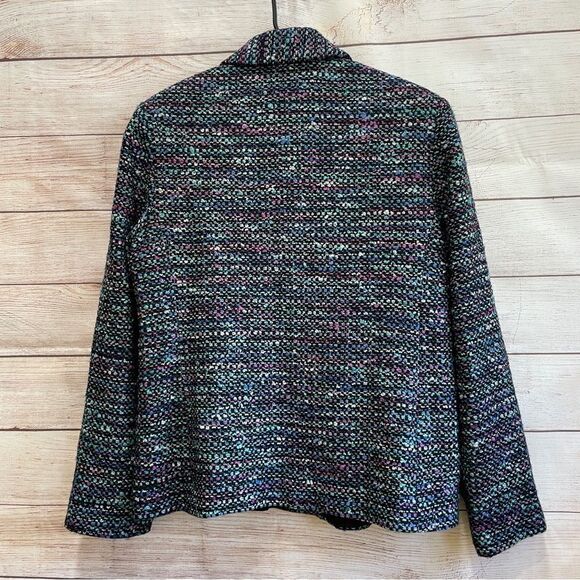 APPLESEED’S BLAZER IN BLUE TEXTURED WOOL BLEND TWEED - Picture 4 of 6